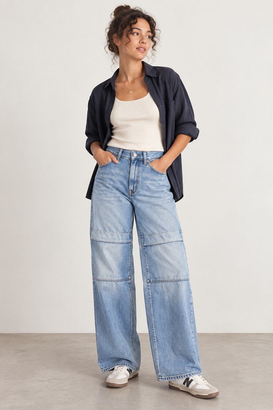 NWT Madewell Superwide Leg Jeans Larkins Wash Size 28 High Rise NM237